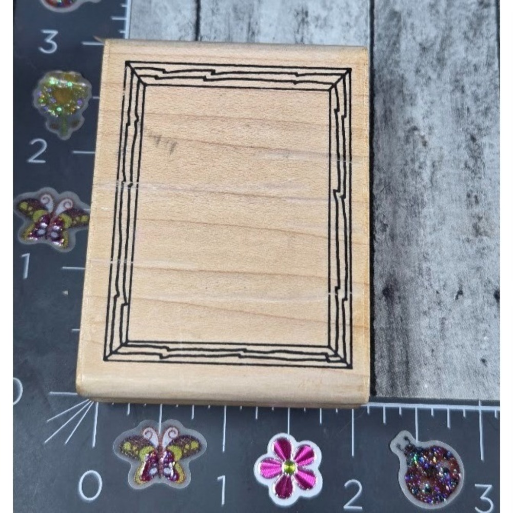 EccenTricks Picture Frame F1693 Rubber Stamp Wood #P117